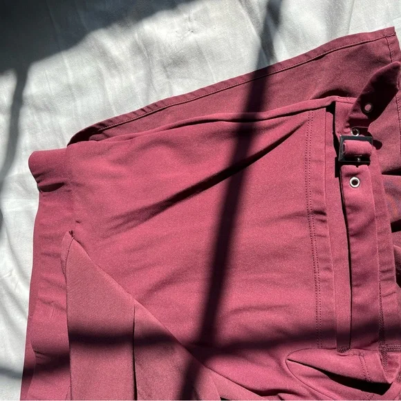 Chic Maroon Skater Skirt - Picture 3 of 5